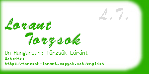 lorant torzsok business card